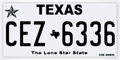 TX license plate CEZ6336