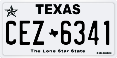 TX license plate CEZ6341