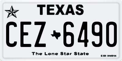 TX license plate CEZ6490