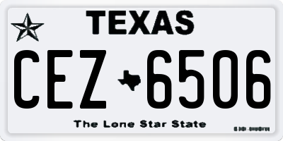 TX license plate CEZ6506
