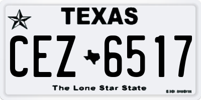 TX license plate CEZ6517