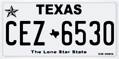 TX license plate CEZ6530