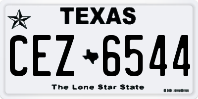 TX license plate CEZ6544