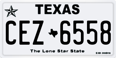 TX license plate CEZ6558
