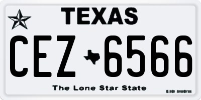 TX license plate CEZ6566