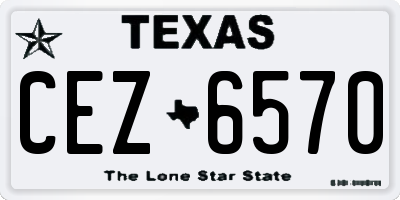 TX license plate CEZ6570