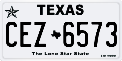 TX license plate CEZ6573