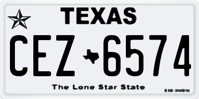 TX license plate CEZ6574