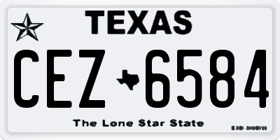 TX license plate CEZ6584