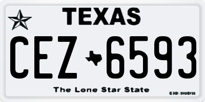 TX license plate CEZ6593