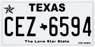TX license plate CEZ6594