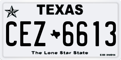 TX license plate CEZ6613