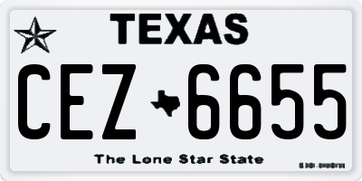 TX license plate CEZ6655