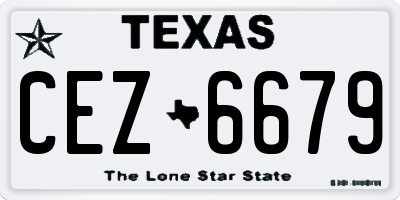 TX license plate CEZ6679