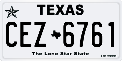 TX license plate CEZ6761
