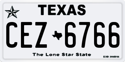 TX license plate CEZ6766