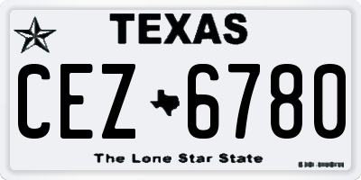 TX license plate CEZ6780