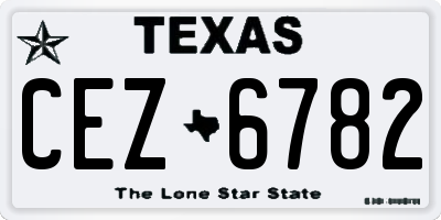 TX license plate CEZ6782