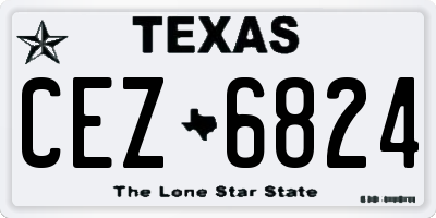 TX license plate CEZ6824