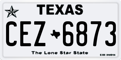 TX license plate CEZ6873