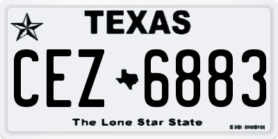 TX license plate CEZ6883