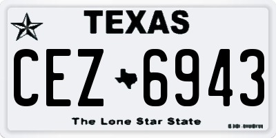 TX license plate CEZ6943