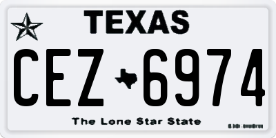 TX license plate CEZ6974