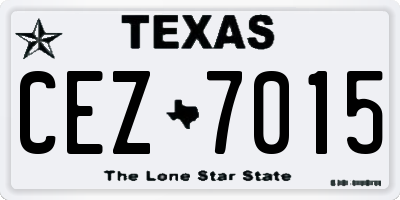 TX license plate CEZ7015