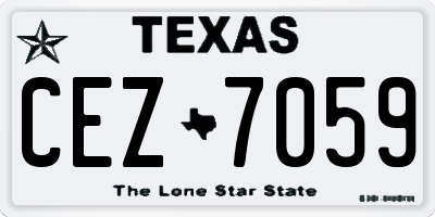 TX license plate CEZ7059