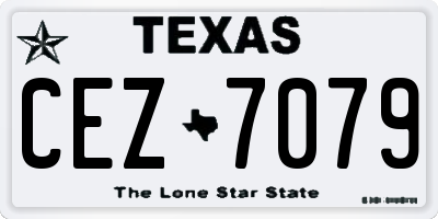 TX license plate CEZ7079
