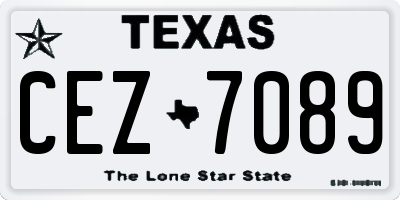 TX license plate CEZ7089