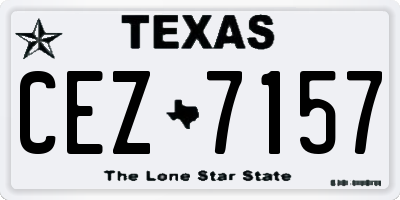 TX license plate CEZ7157