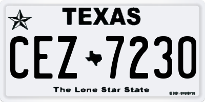 TX license plate CEZ7230