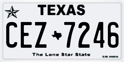 TX license plate CEZ7246