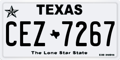 TX license plate CEZ7267