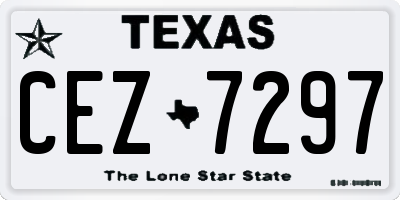 TX license plate CEZ7297