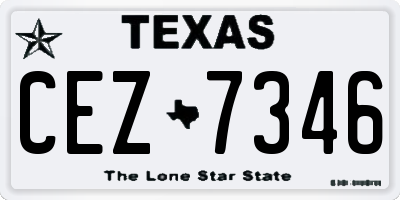 TX license plate CEZ7346