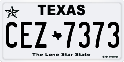 TX license plate CEZ7373