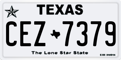 TX license plate CEZ7379
