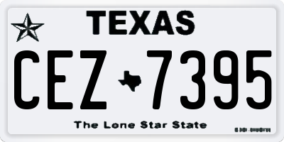 TX license plate CEZ7395