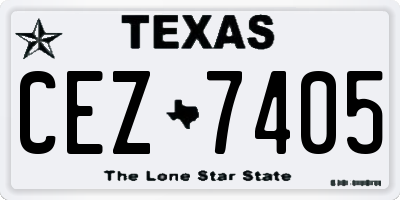 TX license plate CEZ7405
