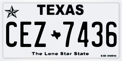 TX license plate CEZ7436