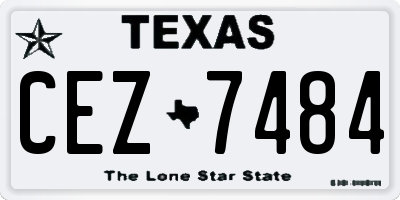 TX license plate CEZ7484