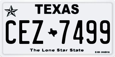 TX license plate CEZ7499