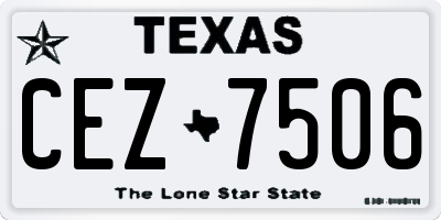TX license plate CEZ7506