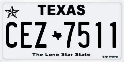 TX license plate CEZ7511