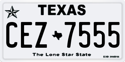 TX license plate CEZ7555