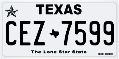 TX license plate CEZ7599