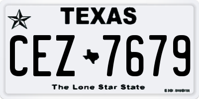 TX license plate CEZ7679
