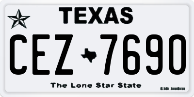 TX license plate CEZ7690